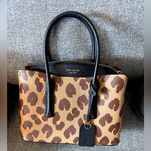 Kate Spade Margaux leopard handbag with dustbag and crossbody strap